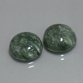 Achetez naturel ct vert séraphinite gems, coupe roude, en provenance russie chez gemselect. en stock, livraison internationale!
