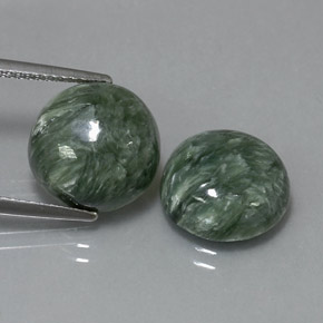 Achetez naturel ct vert séraphinite gems, coupe roude, en provenance russie chez gemselect. en stock, livraison internationale!