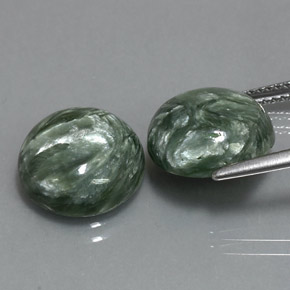 Achetez naturel ct vert séraphinite gems, coupe roude, en provenance russie chez gemselect. en stock, livraison internationale!