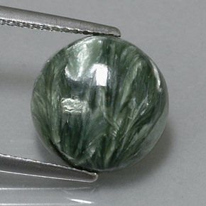 Séraphinite Vert naturelle Coupe roude, 4.27 ct, Opaque