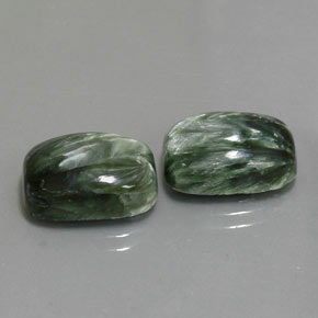 Achetez naturel 14,29ct vert séraphinite gems, coupe coussin, en provenance russie chez gemselect. en stock, livraison internationale!
