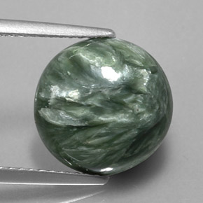 Séraphinite Vert naturelle Coupe roude, 4.66 ct, Opaque