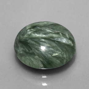 Séraphinite Vert naturelle Coupe roude, 4.66 ct, Opaque