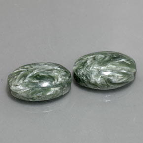 Achetez naturel ct vert séraphinite gems, coupe ovale, en provenance russie chez gemselect. en stock, livraison internationale!