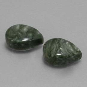 Achetez naturel ct vert séraphinite gems, en forme de poire, en provenance russie chez gemselect. en stock, livraison internationale!