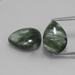 Achetez naturel ct vert séraphinite gems, en forme de poire, en provenance russie chez gemselect. en stock, livraison internationale!