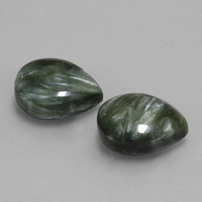 Achetez naturel ct vert séraphinite gems, en forme de poire, en provenance russie chez gemselect. en stock, livraison internationale!