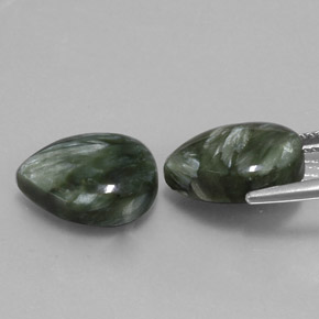 Achetez naturel ct vert séraphinite gems, en forme de poire, en provenance russie chez gemselect. en stock, livraison internationale!
