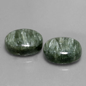 Achetez naturel ct vert séraphinite gems, coupe ovale, en provenance russie chez gemselect. en stock, livraison internationale!