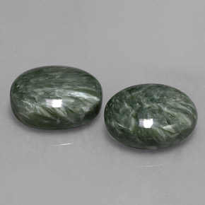 Achetez naturel ct vert séraphinite gems, coupe ovale, en provenance russie chez gemselect. en stock, livraison internationale!