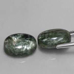 Achetez naturel 13,29ct vert séraphinite gems, coupe ovale, en provenance russie chez gemselect. en stock, livraison internationale!