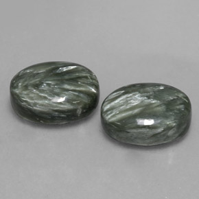 Achetez naturel 13.50ct Vert moyen Séraphinite gems, Coupe ovale, En provenance Russie chez GemSelect. En stock, livraison internationale!