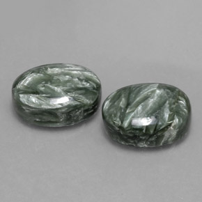 Achetez naturel ct vert séraphinite gems, coupe ovale, en provenance russie chez gemselect. en stock, livraison internationale!