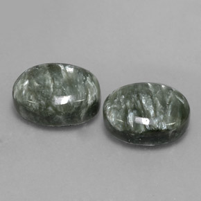Achetez naturel ct vert séraphinite gems, coupe ovale, en provenance russie chez gemselect. en stock, livraison internationale!