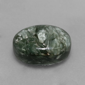 Séraphinite Vert naturelle Coupe ovale, 6.42 ct, Opaque