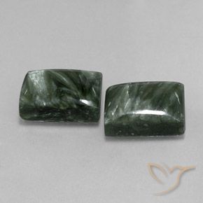 Shop natural 16.43ct Forêt verte Séraphinite gems, Baquette, from Russie at GemSelect. In stock, global shipping!