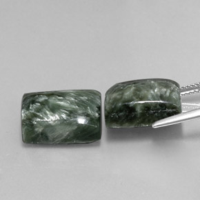 Achetez naturel 17,39ct vert séraphinite gems, baguette, en provenance russie chez gemselect. en stock, livraison internationale!