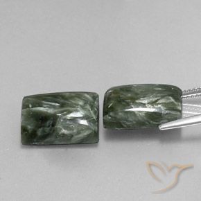 Shop natural 14.60ct Vert Séraphinite gems, Baquette, from Russie at GemSelect. In stock, global shipping!