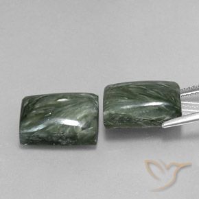 Shop natural 16.22ct Vert terreux Séraphinite gems, Baquette, from Russie at GemSelect. In stock, global shipping!