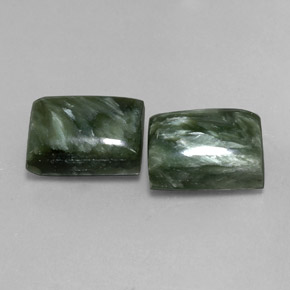 Achetez naturel ct Vert Séraphinite gems, Baquette, En provenance Russie chez GemSelect. En stock, livraison internationale!