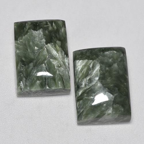 Achetez naturel 15,38ct vert séraphinite gems, baguette, en provenance russie chez gemselect. en stock, livraison internationale!