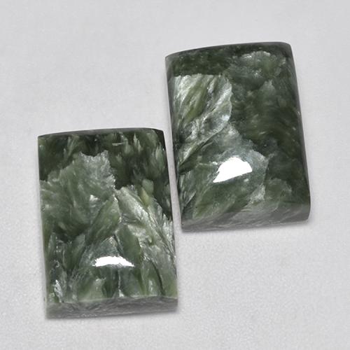 Achetez naturel 15,38ct vert séraphinite gems, baguette, en provenance russie chez gemselect. en stock, livraison internationale!