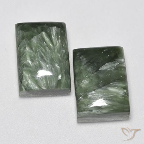 Shop natural 17.19ct Vert moyen Séraphinite gems, Baquette, from Russie at GemSelect. In stock, global shipping!