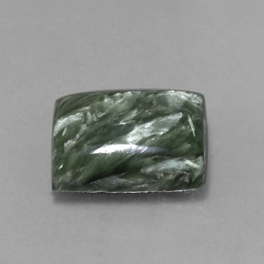 Séraphinite Vert naturelle Baquette, 6.90 ct, Opaque