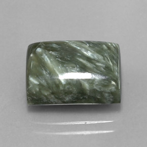 Séraphinite Vert naturelle Baquette, 7.85 ct, Opaque