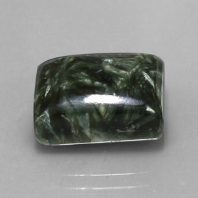 Séraphinite vert naturelle baguette, 9,10 ct, opaque