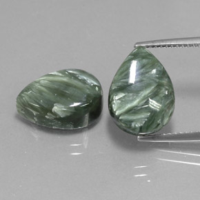 Achetez naturel ct vert séraphinite gems, en forme de poire, en provenance russie chez gemselect. en stock, livraison internationale!