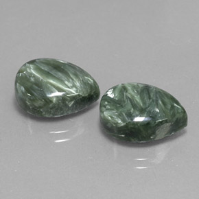Achetez naturel ct vert séraphinite gems, en forme de poire, en provenance russie chez gemselect. en stock, livraison internationale!