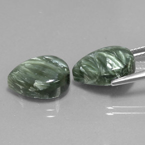 Achetez naturel ct vert séraphinite gems, en forme de poire, en provenance russie chez gemselect. en stock, livraison internationale!