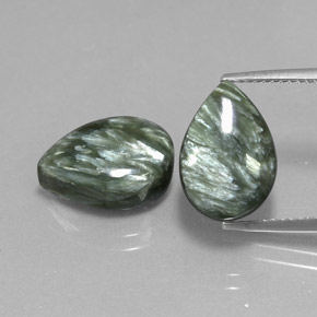 Achetez naturel ct vert séraphinite gems, en forme de poire, en provenance russie chez gemselect. en stock, livraison internationale!