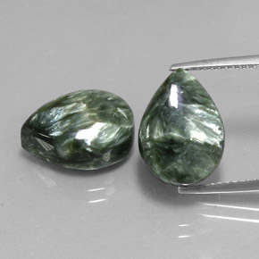 Achetez naturel ct vert séraphinite gems, en forme de poire, en provenance russie chez gemselect. en stock, livraison internationale!