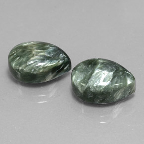 Achetez naturel ct vert séraphinite gems, en forme de poire, en provenance russie chez gemselect. en stock, livraison internationale!