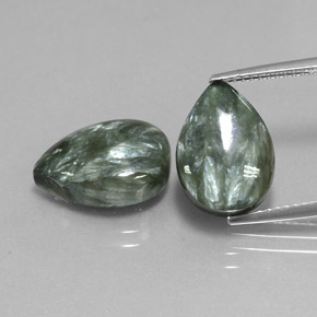 Achetez naturel ct vert séraphinite gems, en forme de poire, en provenance russie chez gemselect. en stock, livraison internationale!