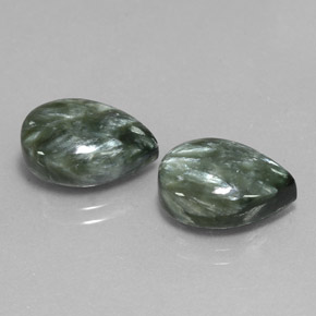 Achetez naturel ct vert séraphinite gems, en forme de poire, en provenance russie chez gemselect. en stock, livraison internationale!