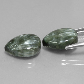 Achetez naturel ct vert séraphinite gems, en forme de poire, en provenance russie chez gemselect. en stock, livraison internationale!
