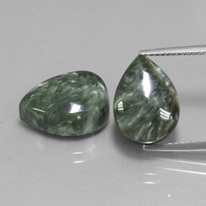 Achetez naturel ct vert séraphinite gems, en forme de poire, en provenance russie chez gemselect. en stock, livraison internationale!