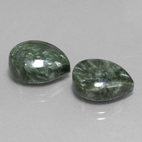 Achetez naturel ct vert séraphinite gems, en forme de poire, en provenance russie chez gemselect. en stock, livraison internationale!