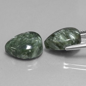 Achetez naturel ct vert séraphinite gems, en forme de poire, en provenance russie chez gemselect. en stock, livraison internationale!