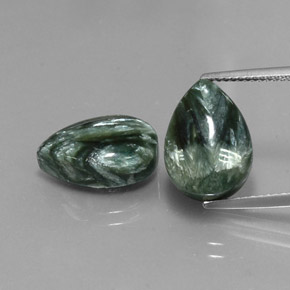 Achetez naturel ct vert séraphinite gems, en forme de poire, en provenance russie chez gemselect. en stock, livraison internationale!