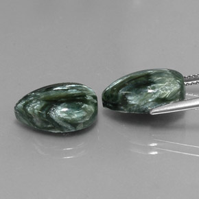 Achetez naturel ct vert séraphinite gems, en forme de poire, en provenance russie chez gemselect. en stock, livraison internationale!