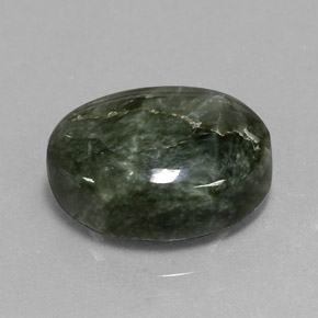 Séraphinite vert naturelle coupe ovale, 9,33 ct, opaque