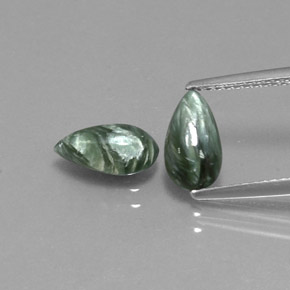 Achetez naturel ct vert séraphinite gems, en forme de poire, en provenance russie chez gemselect. en stock, livraison internationale!