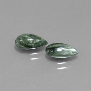 Achetez naturel ct vert séraphinite gems, en forme de poire, en provenance russie chez gemselect. en stock, livraison internationale!