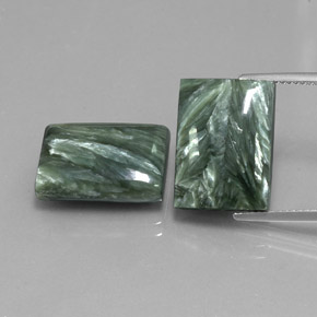 Achetez naturel ct Vert Séraphinite gems, Baquette, En provenance Russie chez GemSelect. En stock, livraison internationale!