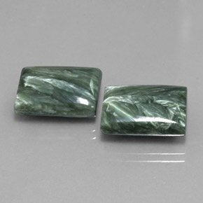 Achetez naturel ct Vert Séraphinite gems, Baquette, En provenance Russie chez GemSelect. En stock, livraison internationale!