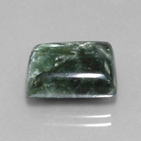 Séraphinite vert naturelle baguette, 9,56 ct, opaque